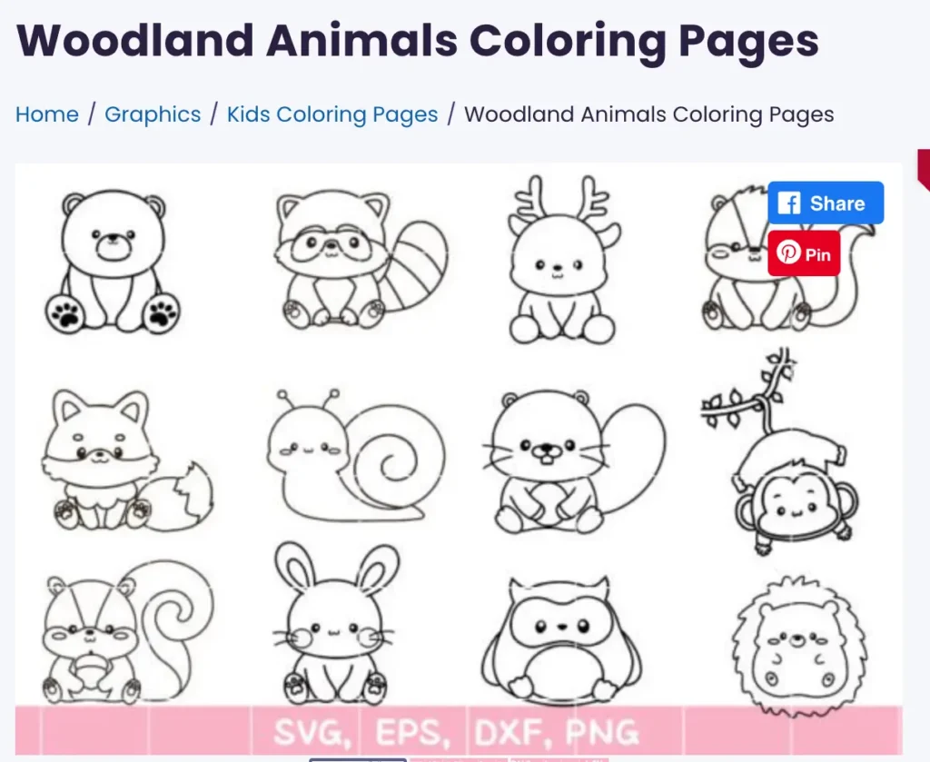 Screenshot 2024 03 09 at 4.09.01 PM Woodland Coloring Book For Kids